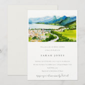 カントリーサイドレイクビレッジランドスケープブライダルシャワー 招待状 (正面/裏面)