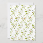 カントリーサイドワイルドフラワーベビーシャワー招待状 招待状 (裏面)