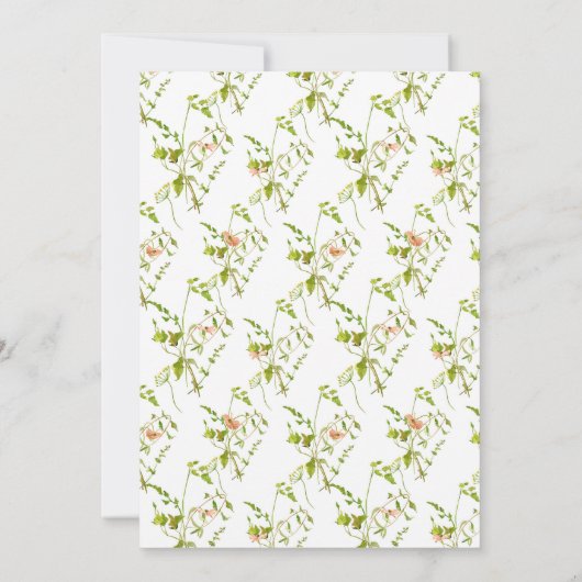 カントリーサイドワイルドフラワーベビーシャワー招待状 招待状 (裏面)