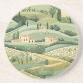 カントリーサイド地中海のサンドストーンコースター コースター (正面)