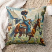 カントリーサイド女性のカーボーイシックピロー – ウェストのTouch クッション (ブランケット)