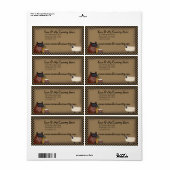 カントリーサルタボックスと羊の出荷ラベルテンプレート ラベル (フルシート)