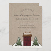 カントリーサルトボックスフ素朴ァミリーホリデーオープンハウス 招待状 (正面/裏面)