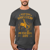 カントリーサローンウエスタンロデオギフトアイディアカウボーイ Tシャツ (正面)