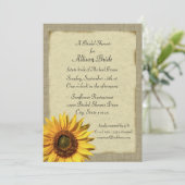 カントリーサンシャインサンフラワーブライダルシャワー 招待状 (スタンド正面)