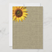 カントリーサンシャインサンフラワーブライダルシャワー 招待状 (裏面)