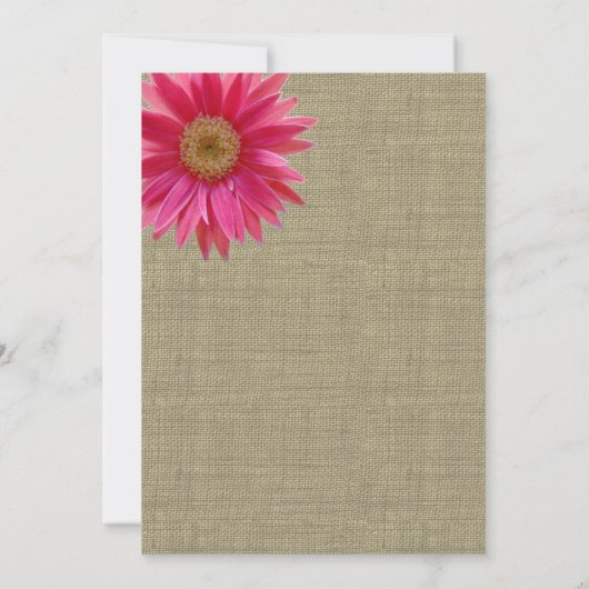 カントリーサンシャインピンクデイジーリハーサルディナー 招待状 (裏面)