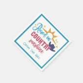 カントリーサンシャイン引用文ウエスタンカウボーイハット スタンダードカクテルナプキン (角)