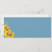 カントリーサンフラワーとギンガムチェック赤ちゃんシャワー 招待状 (裏面)