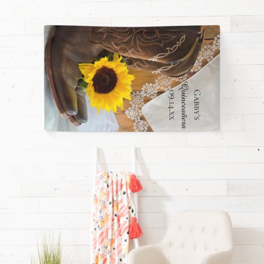 カントリーサンフラワーアンドレースウェスタンキンセアニラ 横断幕 (インサイチュ)