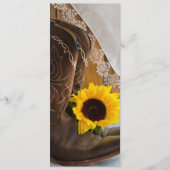 カントリーサンフラワーアンドレースウェスタン結婚式 プログラム (正面)