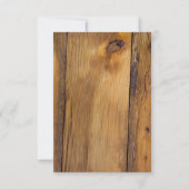 カントリーサンフラワーウェスタンウェディングRSVP応答 出欠カード (裏面)