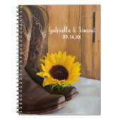 カントリーサンフラワーウェスタン結婚ズ ノートブック (正面)