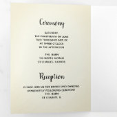 カントリーサンフラワーウェスタン結婚バーンズ 三つ折り招待状 (内部最初)