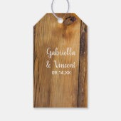 カントリーサンフラワーウェスタン結婚式の引き出物ラベル ギフトタグ (裏面)