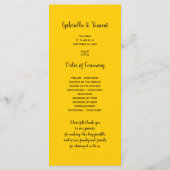 カントリーサンフラワーウェスタン結婚式 プログラム (裏面)