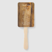 カントリーサンフラワーウェスタン結婚式 プログラム ハンドファン (裏面)