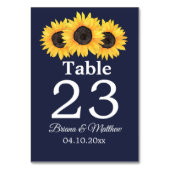 カントリーサンフラワーオンブルーテーブルカード テーブルナンバー (裏面)