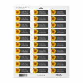 カントリーサンフラワーシャルボード差出人住所 ラベル (フルシート)