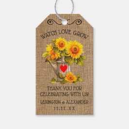 カントリーサンフラワーシーズ結婚ズゲストメッセージカード | ギフトタグ