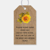 カントリーサンフラワーシーズ結婚ズゲストメッセージカード | ギフトタグ (裏面)