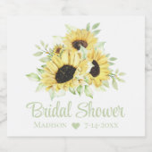 カントリーサンフラワーズウォーターカラーフローラブライダルシャワー リキュールボトルラベル (シングルラベル)