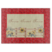 カントリーサンフラワーズオンバンダナプリントカスタム カッティングボード (正面)