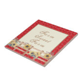 カントリーサンフラワーズオンバンダナプリントカスタム タイル (側面)