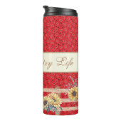 カントリーサンフラワーズオンバンダナプリントカスタム タンブラー (回転右)