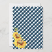 カントリーサンフラワーズギンガムチェックボーイベビーシャワー 招待状 (裏面)