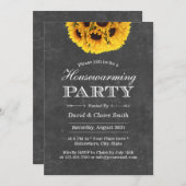 カントリーサンフラワーズシャルボード引っ越し祝いパーティーパーティー 招待状 (正面/裏面)