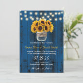 カントリーサンフラワーズジャーブルー結婚ンバーンズ 招待状 (スタンド正面)