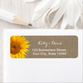 カントリーサンフラワーズバーラップ結婚ズ差出人住所 ラベル (インサイチュ)