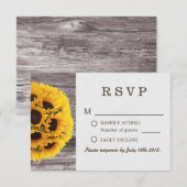 カントリーサンフラワーズバーンウッドウェディングRSVP 出欠カード (正面/裏面)