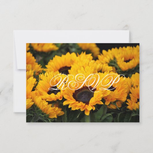 カントリーサンフラワーズフローラウェディングRSVPカード 出欠カード (裏面)