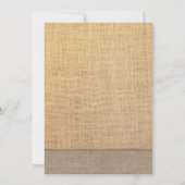 カントリーサンフラワーズレースバーラップ誕生日パーティー 招待状 (裏面)