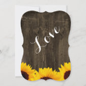 カントリーサンフラワーズ素朴ウッド結婚式招待状 招待状 (裏面)