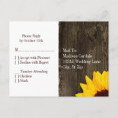 カントリーサンフラワーズ素朴ウッドRSVPポストカード インビテーションポストカード (裏面)