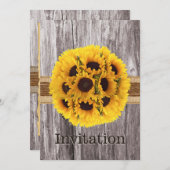 カントリーサンフラワーツウィーン&ウッドブライダルシャワー 招待状 (正面/裏面)