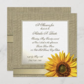 カントリーサンフラワーブライダルシャワー 招待状 (正面/裏面)