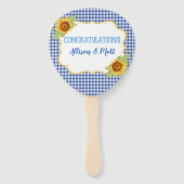 カントリーサンフラワーブルーギンガムチェックベビーQ ハンドファン (裏面)