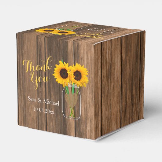 カントリーサンフラワーメイソンJar – ありがとうございます フェイバーボックス (裏面サイド)