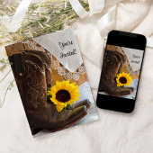 カントリーサンフラワーレースウェスタンキンセアニェラパーティー 招待状