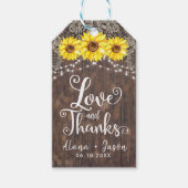 カントリーサンフラワーレース結婚式の引き出物サンキューユーラベル ギフトタグ (正面)