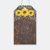 カントリーサンフラワーレース結婚式の引き出物サンキューユーラベル ギフトタグ (裏面)