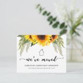 カントリーサンフラワー引っ越しました新住所 ポストカード (スタンド正面)