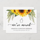 カントリーサンフラワー引っ越しました新住所 ポストカード (正面/裏面)