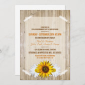 カントリーサンフラワー引っ越し祝いパーティーパーティの招待状 招待状 (正面/裏面)