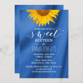 カントリーサンフラワー王室のブルースウィート16誕生日 招待状 (正面/裏面)