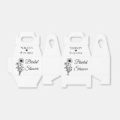 カントリーサンフラワー白黒フローラブライダルシャワー フェイバーボックス (折り畳みなし)